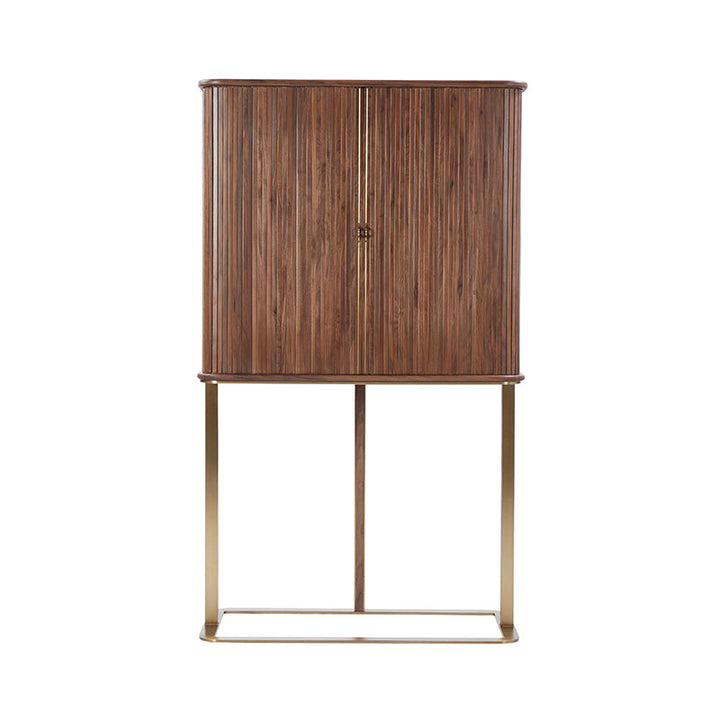 Axel Bar Unit 100*50*170 Solid Nat/Walnut