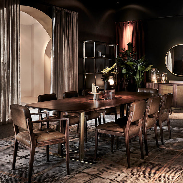 Axel Dining Table 220*100*75 Solid Nat/Walnut