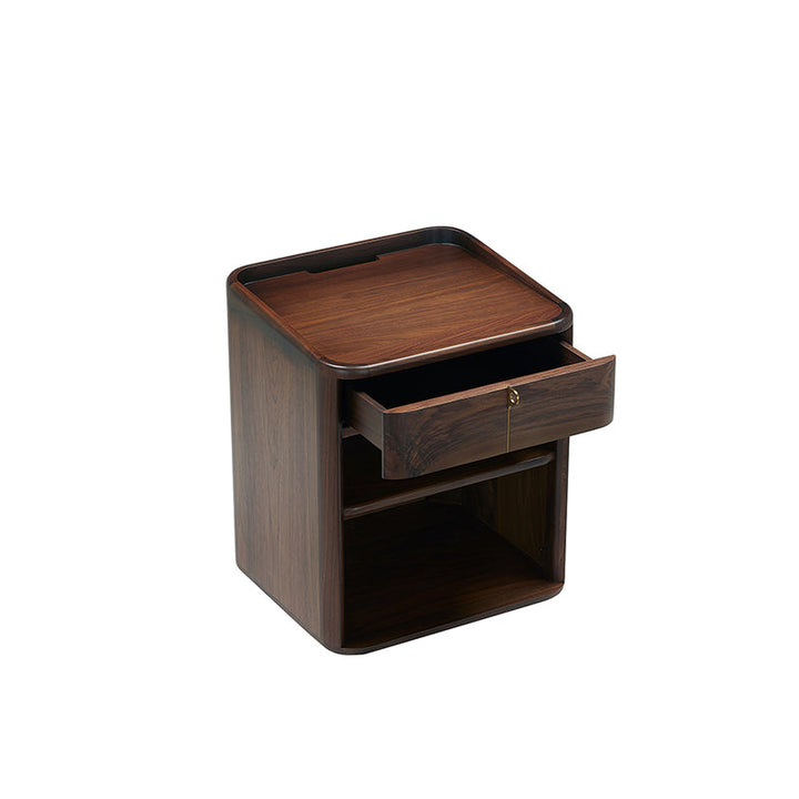 Axel Night Stand 50* 45* 58 Cm Nat/Walnut