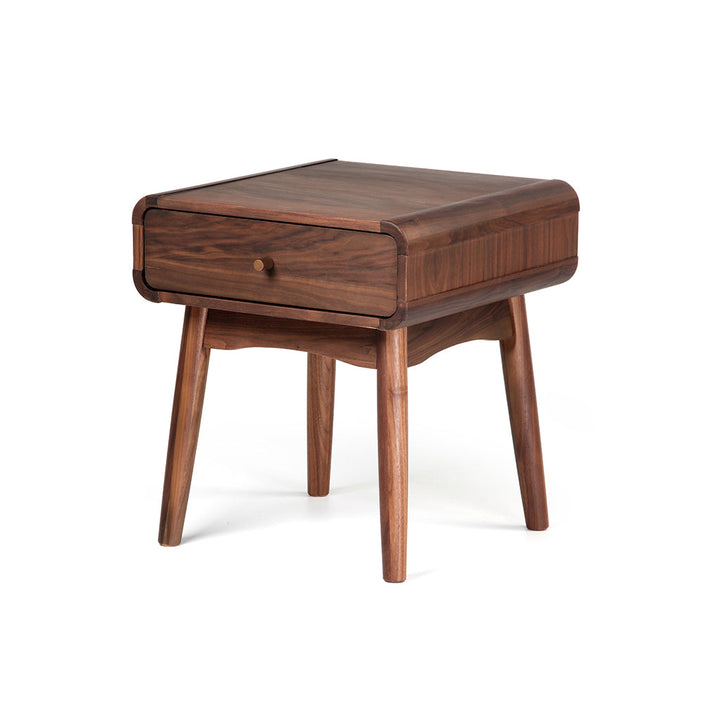 Bowen End/Night Stand 45*45*50Cm  Solid Nat/Walnut