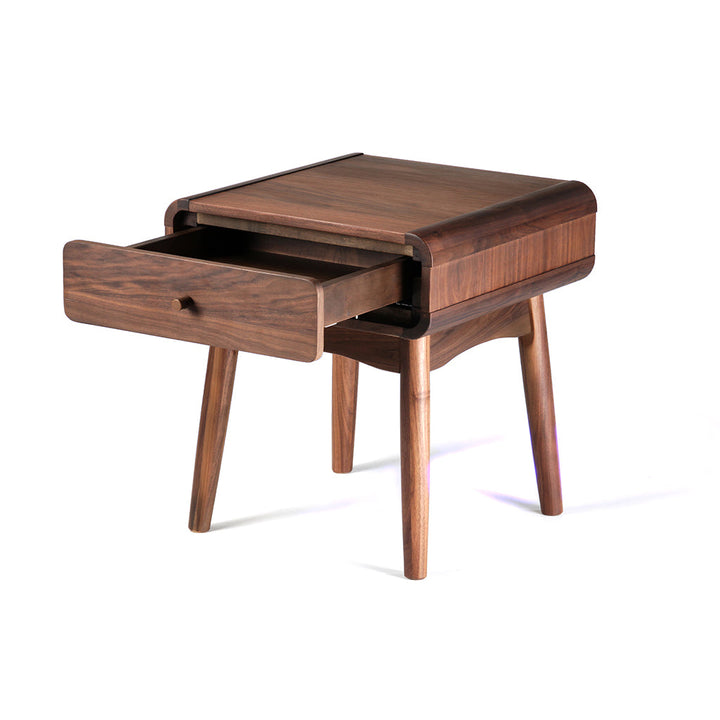 Bowen End/Night Stand 45*45*50Cm  Solid Nat/Walnut