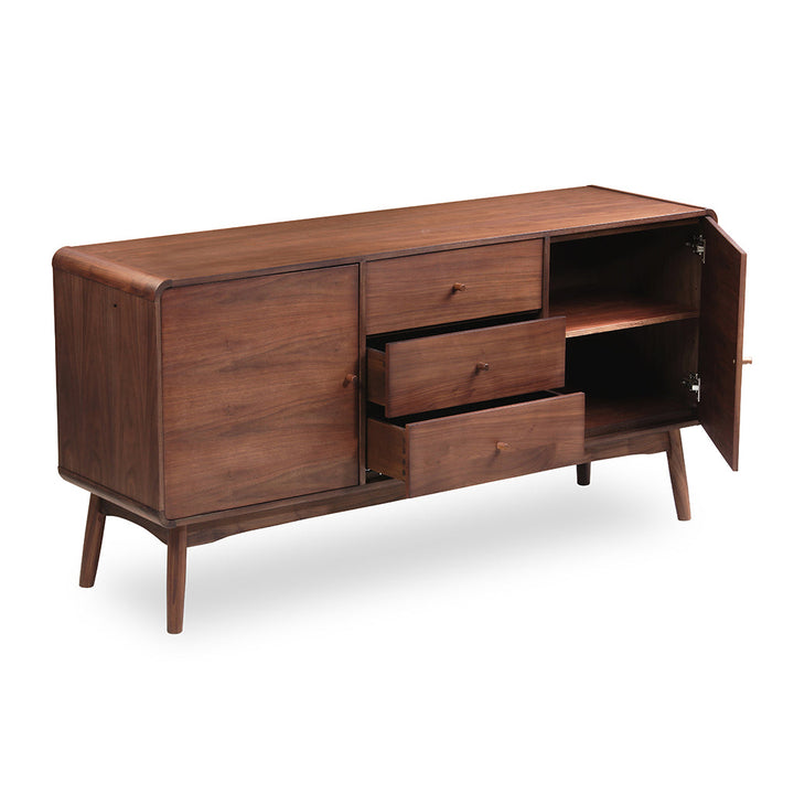 Bowen Sideboard 160*45*80 Solid Nat/Walnut