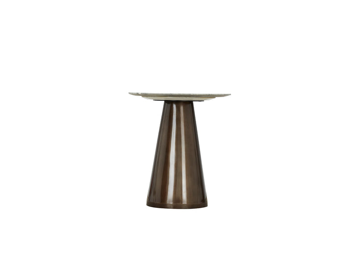 Cone End Table Dia 50*55 Cm Matte Grey Marble