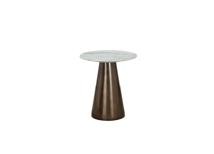 Cone End Table Dia 50*55 Cm Matte Grey Marble