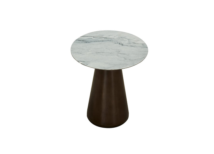 Cone End Table Dia 50*55 Cm Matte Grey Marble