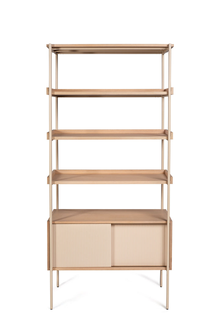 Creme Bookshelf L90*W48*H178Cm