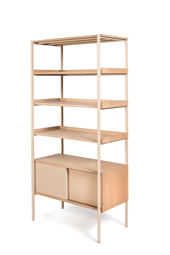 Creme Bookshelf L90*W48*H178Cm
