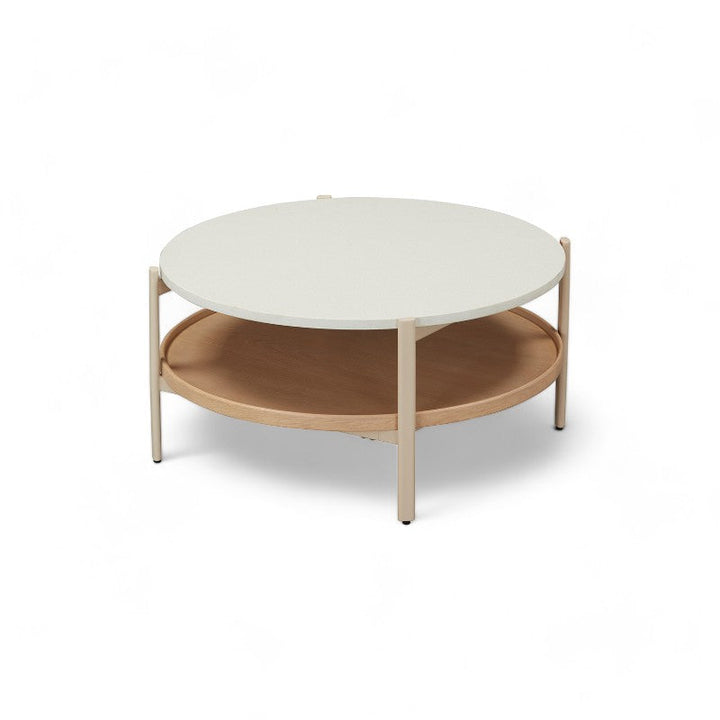 Creme Coffee Table (Round) Dia83.6*40Cm Oak Veneer