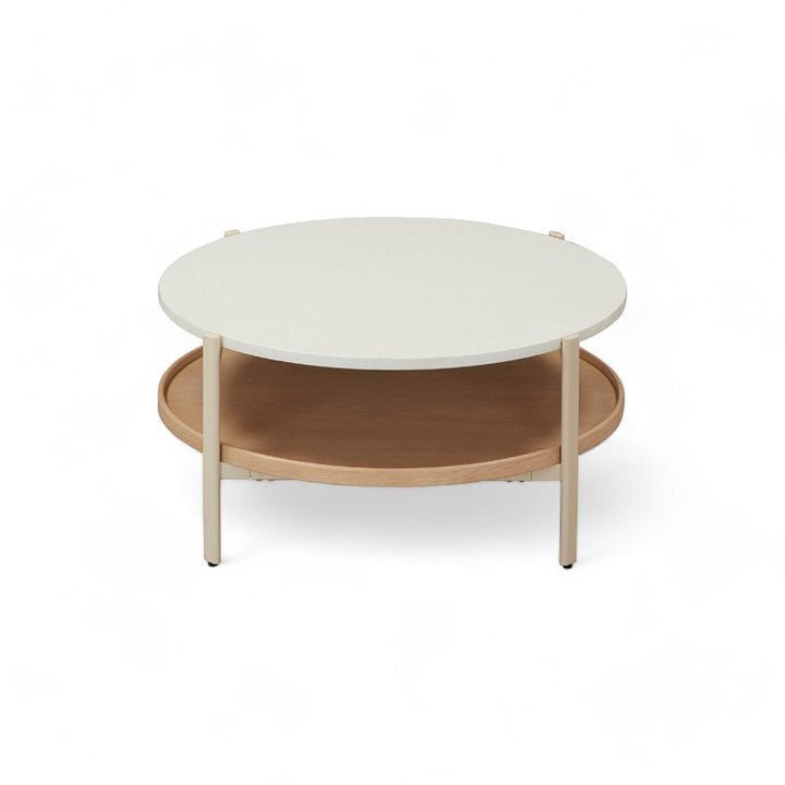 Creme Coffee Table (Round) Dia83.6*40Cm Oak Veneer