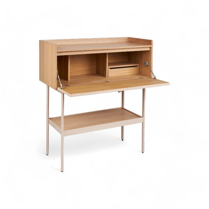 Creme Console Table 100*45*110.4Cm Oak Veneer