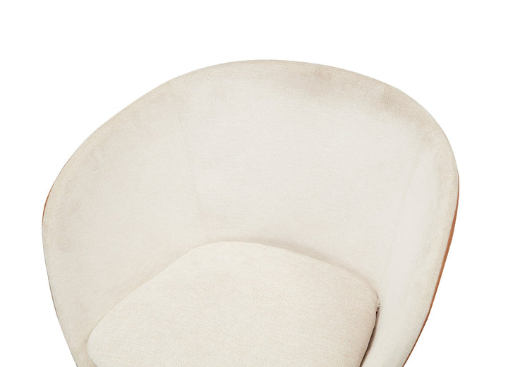 Creme Arm Chair 63*52*83.5 Cm Fabric D028