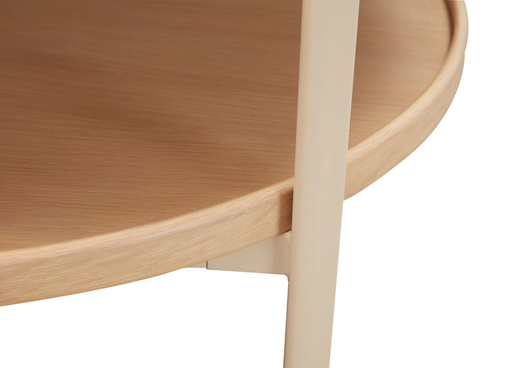 Creme Coffee Table (Round) Dia83.6*40Cm Oak Veneer
