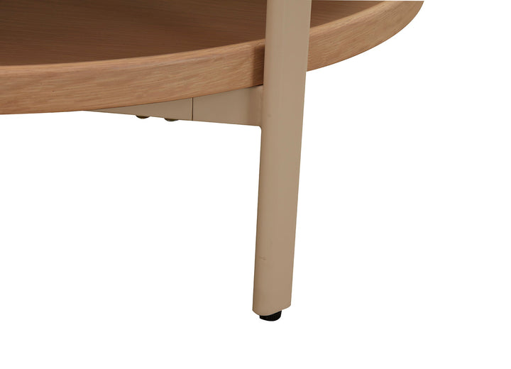 Creme Coffee Table (Round) Dia83.6*40Cm Oak Veneer