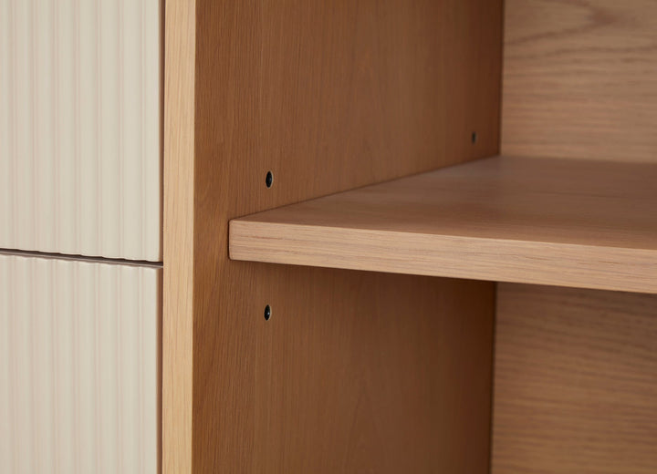 Creme Sideboard 180*45*81Cm Oak Veneer