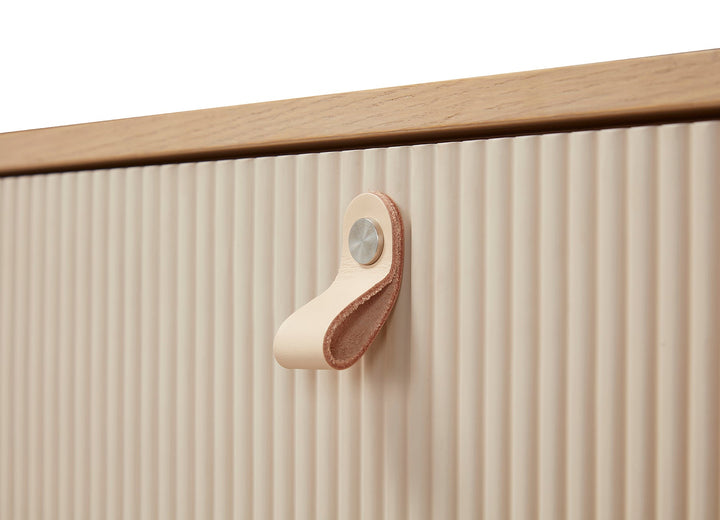 Creme Tv Unit 200*45*67Cm Oak Veneer