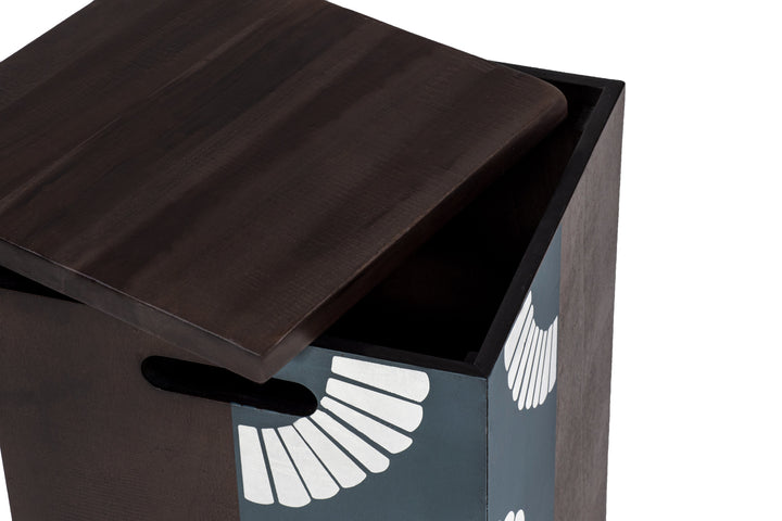 Dewey Storage Stool Shibori Blue L30*W30*H45 Cm