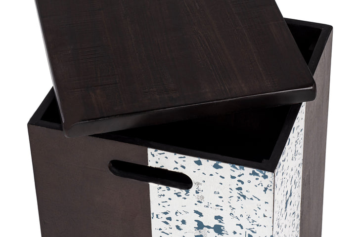 Dewey Storage Stool Shibori Blue L30*W30*H45 Cm