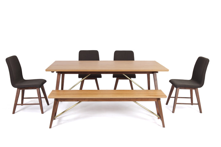 Dual Tone Dining Table (F) 160*90*75 Solid Oak/Wal