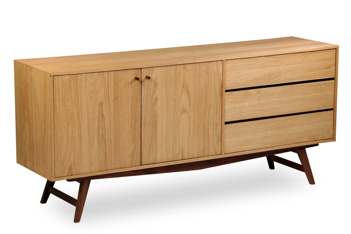 Dual Tone Sideboard 180*45*80 Nat Oak/Walnutlegs
