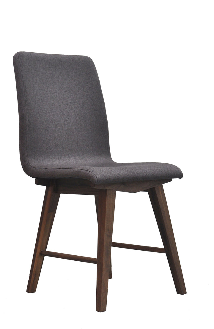 Dual Tone Side Chair Fabric Solid Walnut Legs