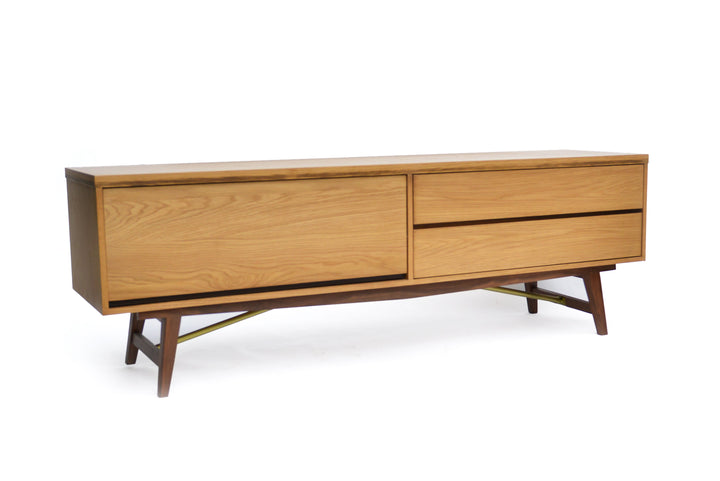 Dual Tone Tv Unit 180*45*60 Cm Walnut Nm11