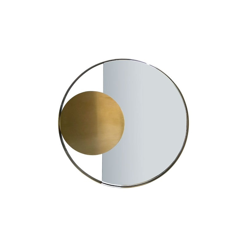 Disc Round Mirror Brass Dia90*W4 Cm S/Steel - V2