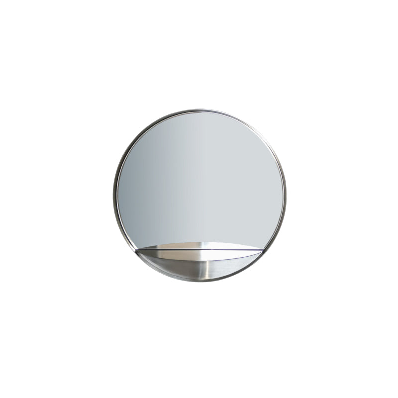 Gleam Round Mirror Small Silver Dia60*W15 Cm S/S
