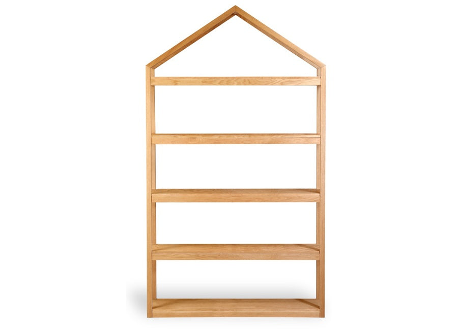 House Shelf Unit Natural Oak (Fully Assembled)