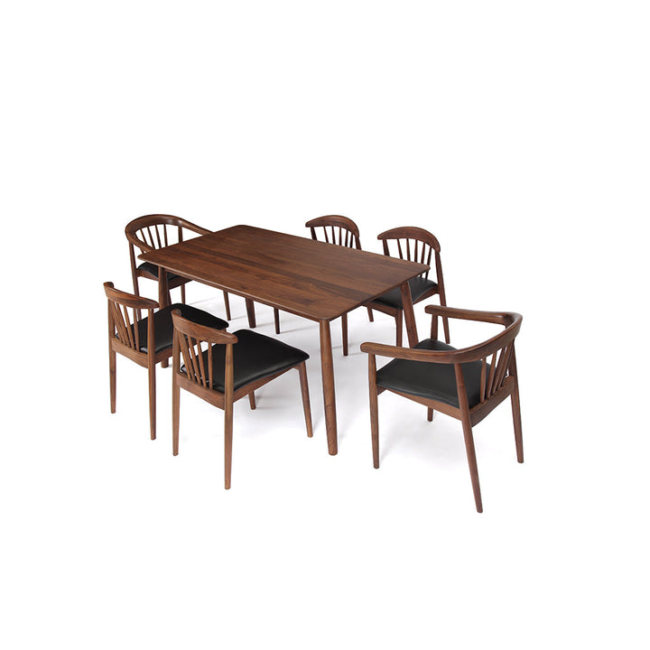 Kendra Dining Table 150*80*75 Solid Nat/Walnut