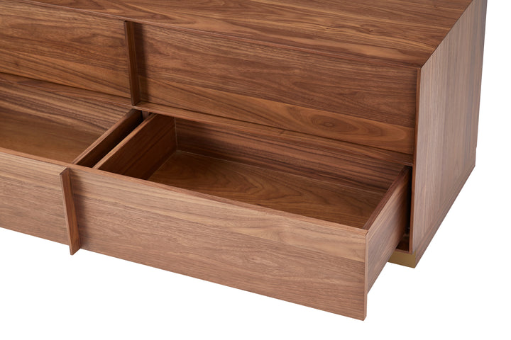 Lier Storage Unit W/ 2 Drawer 120*45*45 Nat Walnut