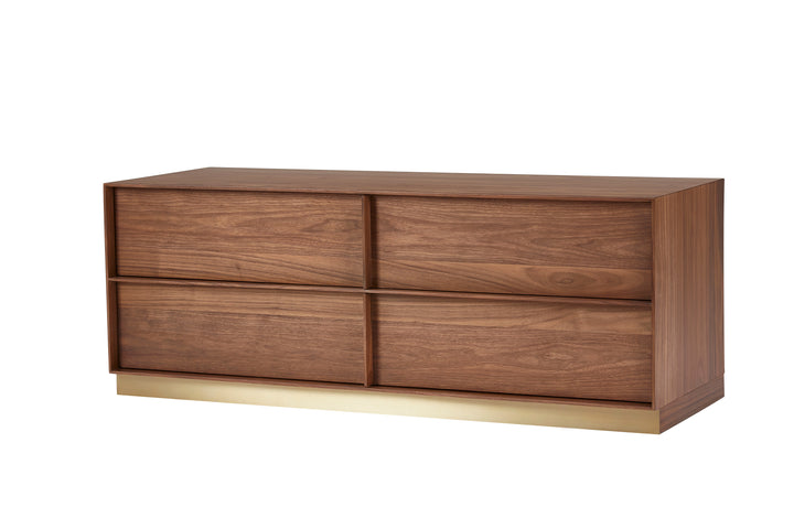 Lier Storage Unit W/ 2 Drawer 120*45*45 Nat Walnut