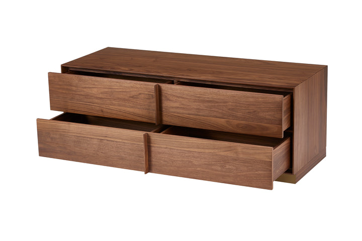 Lier Storage Unit W/ 2 Drawer 120*45*45 Nat Walnut