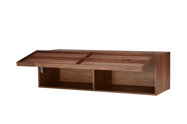 Lier Wall Mounted Cabinet 120*45*35 Nat Walnut