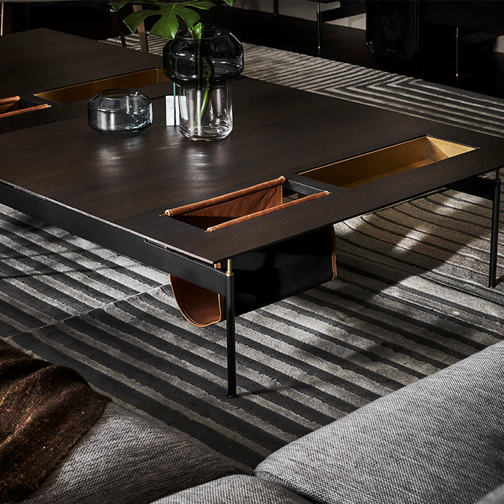 Linate Coffee Table 100*100*33 Nat Oak/Smoke