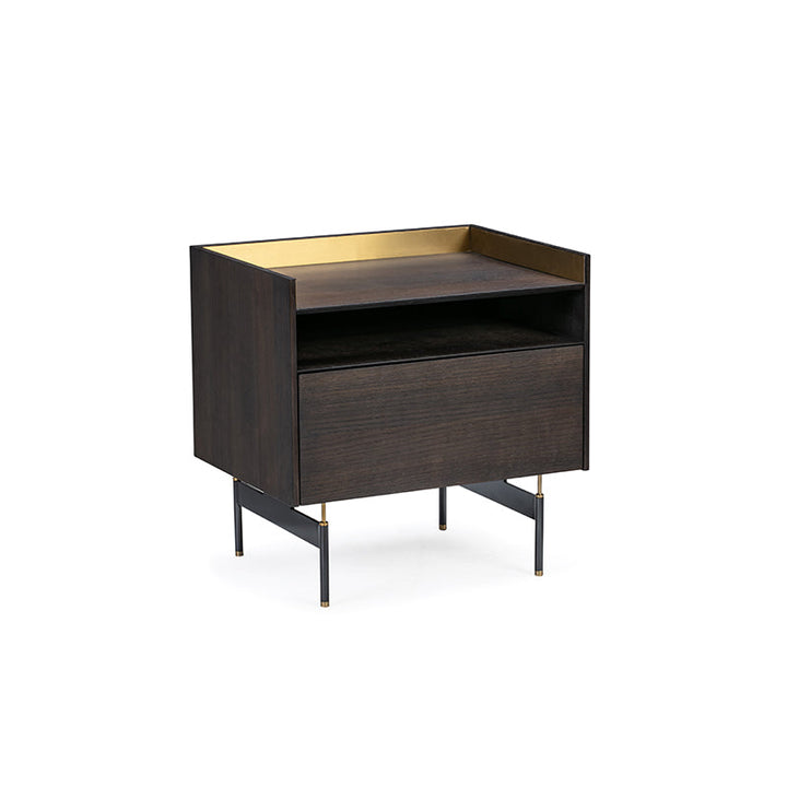Linate Nightstand 60*45*60 Nat Oak/Smoke Veneer