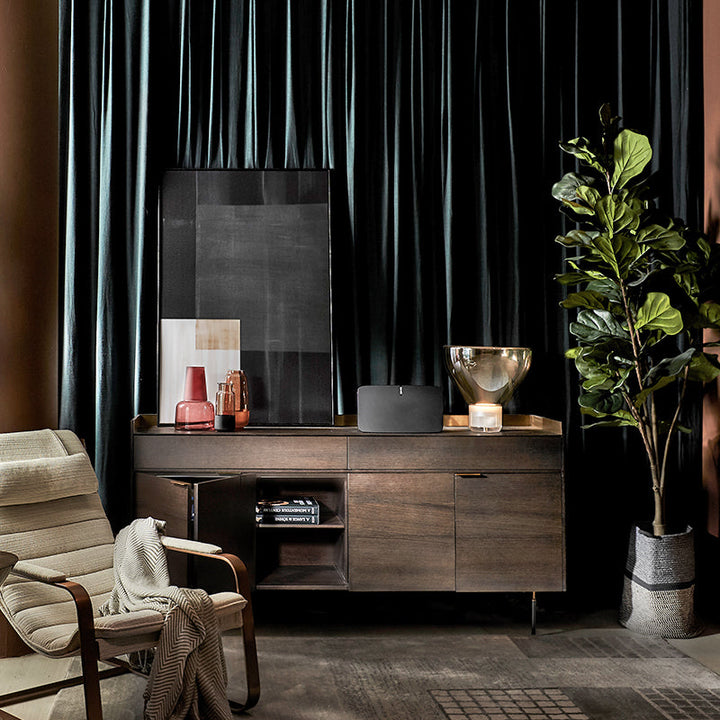 Linate Sideboard 180*45*90 Nat Oak/Smoke Veneer