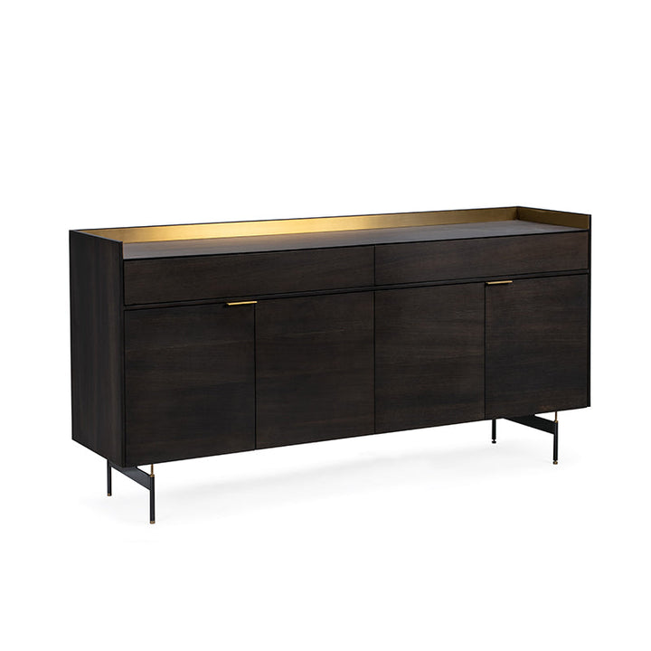Linate Sideboard 180*45*90 Nat Oak/Smoke Veneer