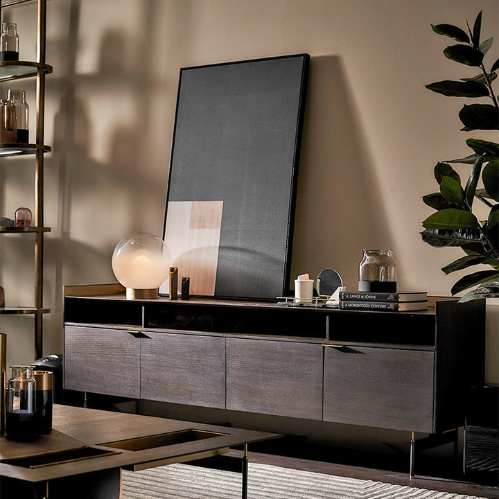 Linate Tv Unit 210*45*70 Natural Oak/Smoke Veneer