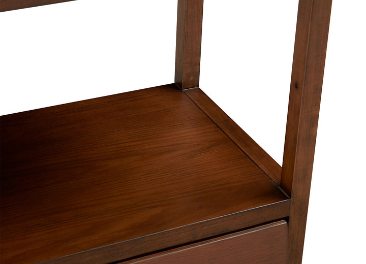 Shutter Bookshelf 125*39*210 Nat/Walnut