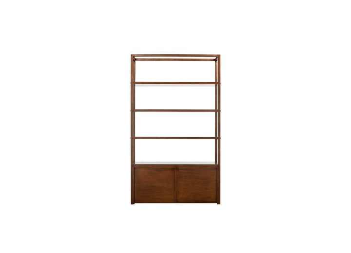 Shutter Bookshelf 125*39*210 Nat/Walnut