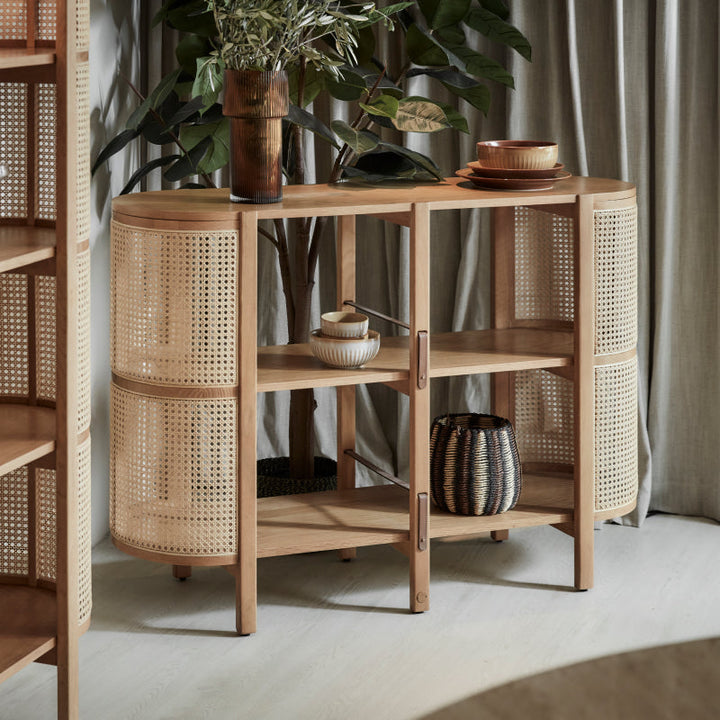 Siena Console Unit 130*41.6*90 Cm Matte Oak