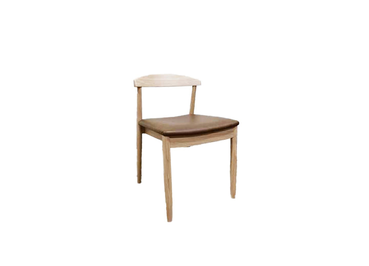 Tilt Side Chair 53.5*46.5*75Cm Oak Leather L117