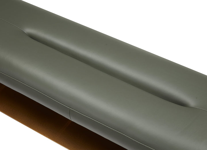 Tuscan Bench 160*35*45 Cm Brass/Nappa 5901 Olive