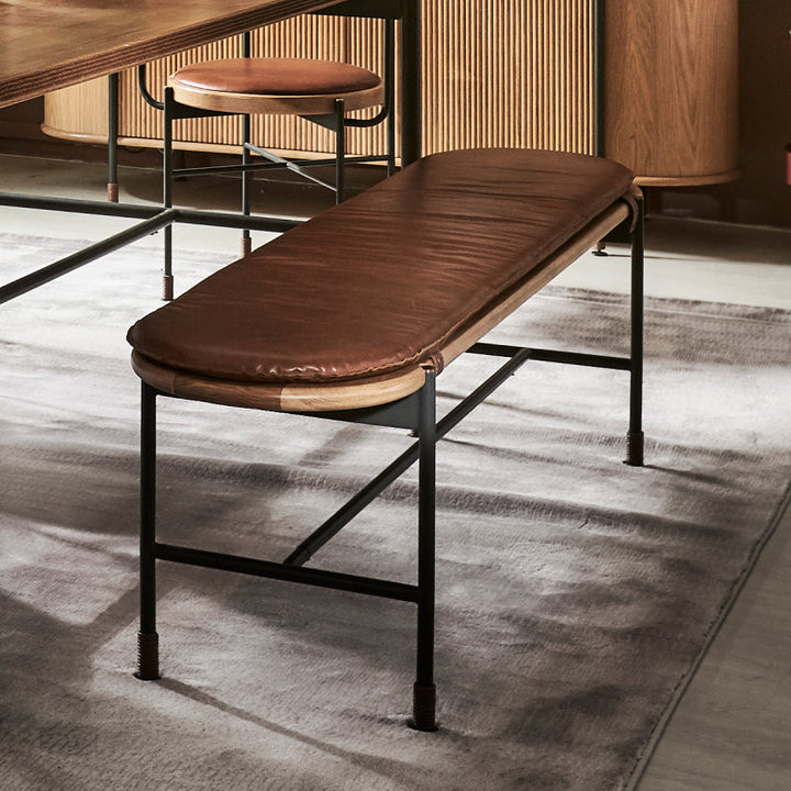 Tierra Bench W/O Cushion 160*35*45 Solid Nat Oak