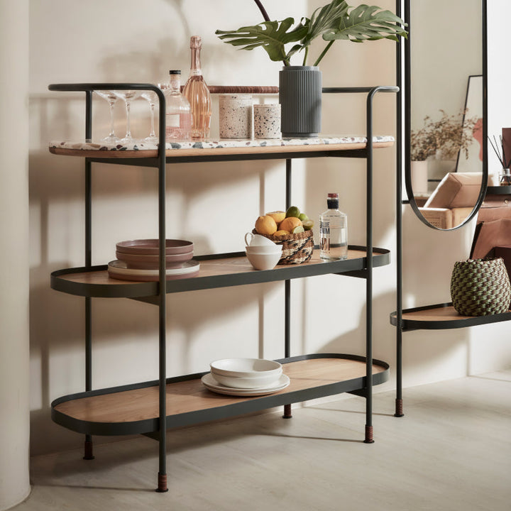 Tierra Console Table 120*40*115 Matt Oak