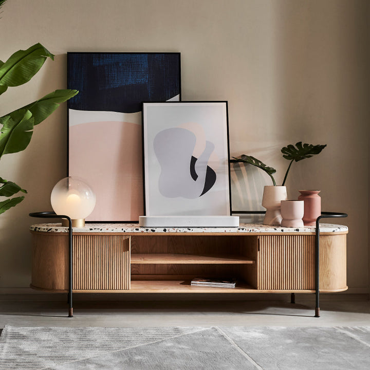 Tierra Tv Unit 210*45*64 Nat Oak Veneer