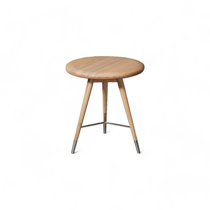 Volta End Table Dia 45*50Cm Solid Oak
