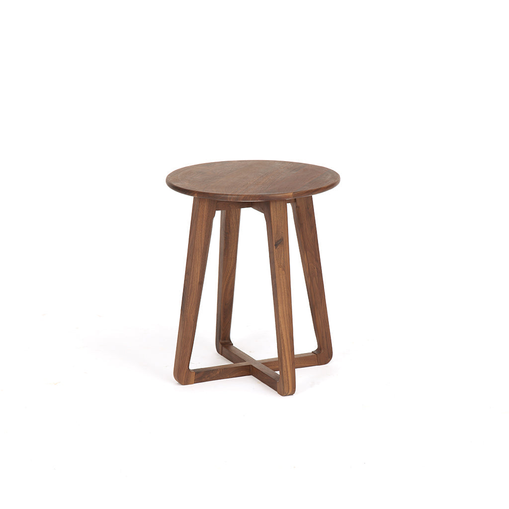 Weiland Stool Dia 380 X 450Mm Solid Walnut