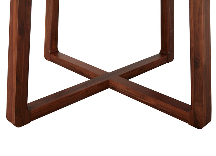 Weiland Dining Table Round 110*75Cm Nat/Walnut