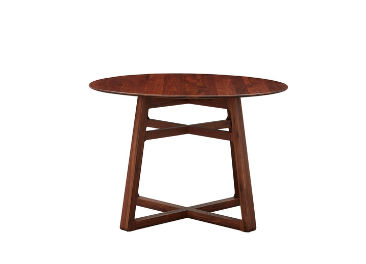 Weiland Dining Table Round 110*75Cm Nat/Walnut